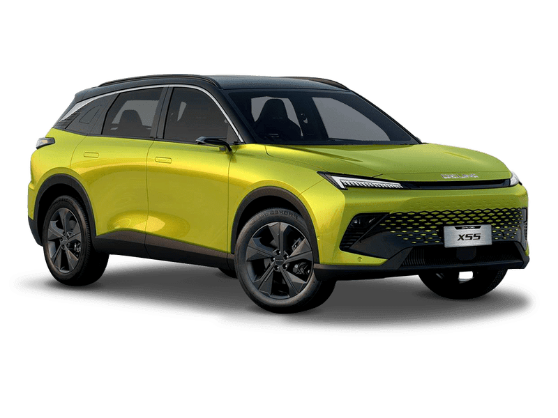 Купить BAIC X55 в Томске - Жёлтый металлик с чёрной крышей